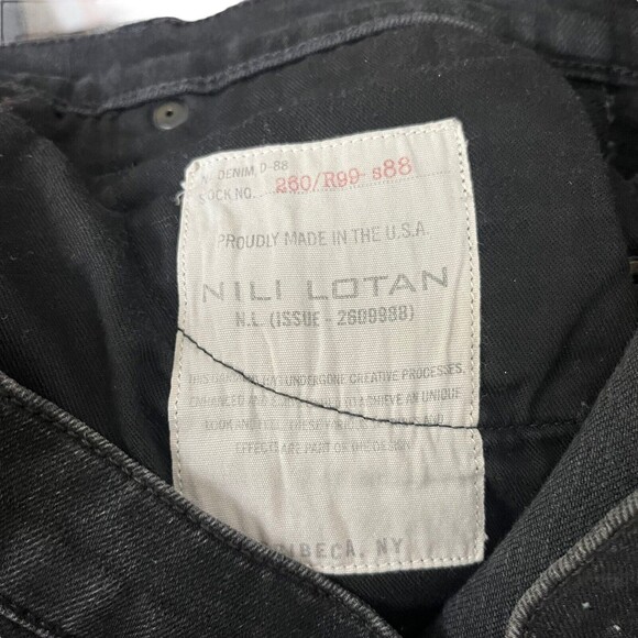 Nili Lotan Basalt Wash Skinny Jeans Women’s Size 26 High Waist Raw Frayed Hem - Picture 11 of 13
